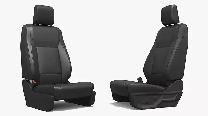Vehicle Driver Seat with Manual Adjustment 3D model