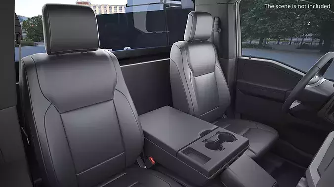 Vehicle Driver Seat with Manual Adjustment 3D model 2