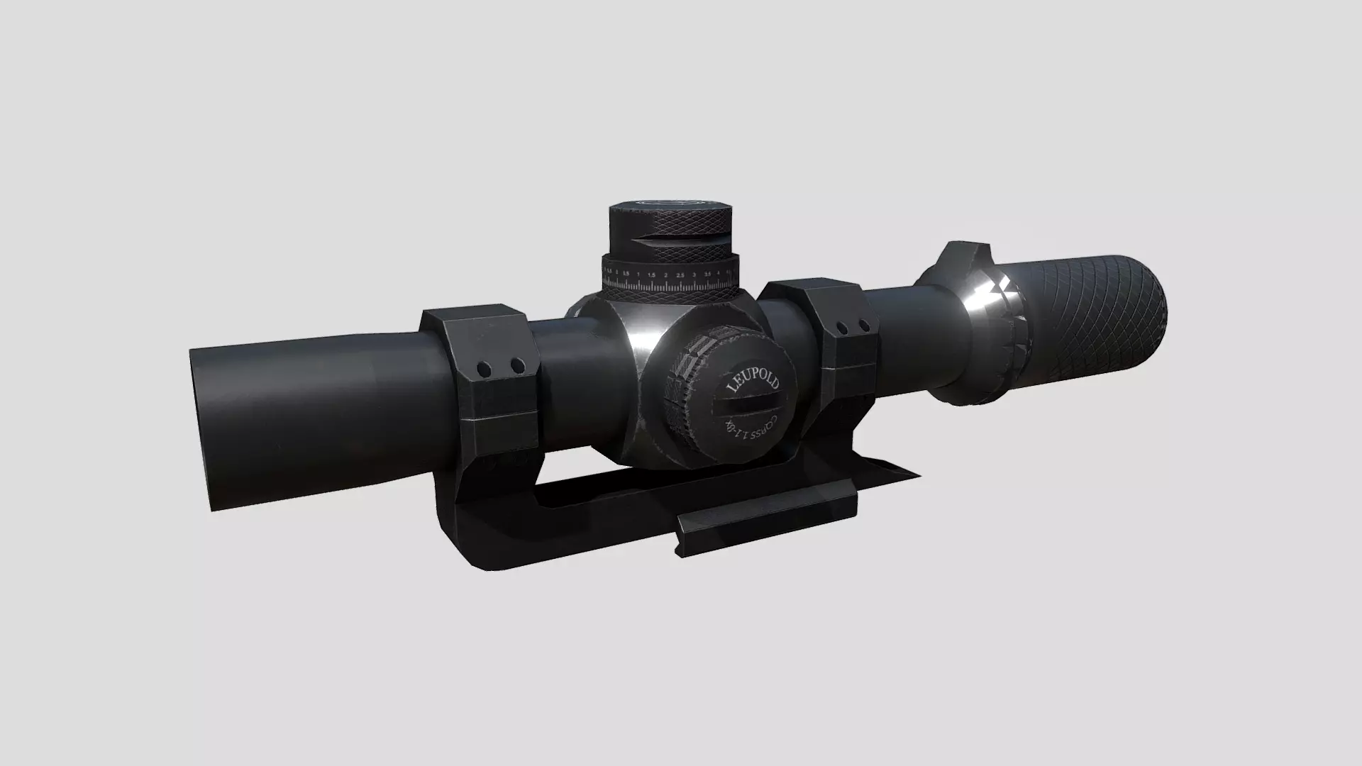 Leupold Mark 8 CQBSS LPVO Scope Low-poly 3D model
