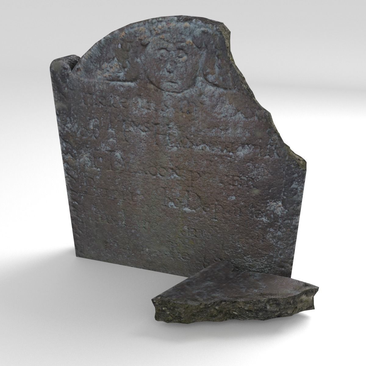 Broken Grave 2 Low-poly 3D model