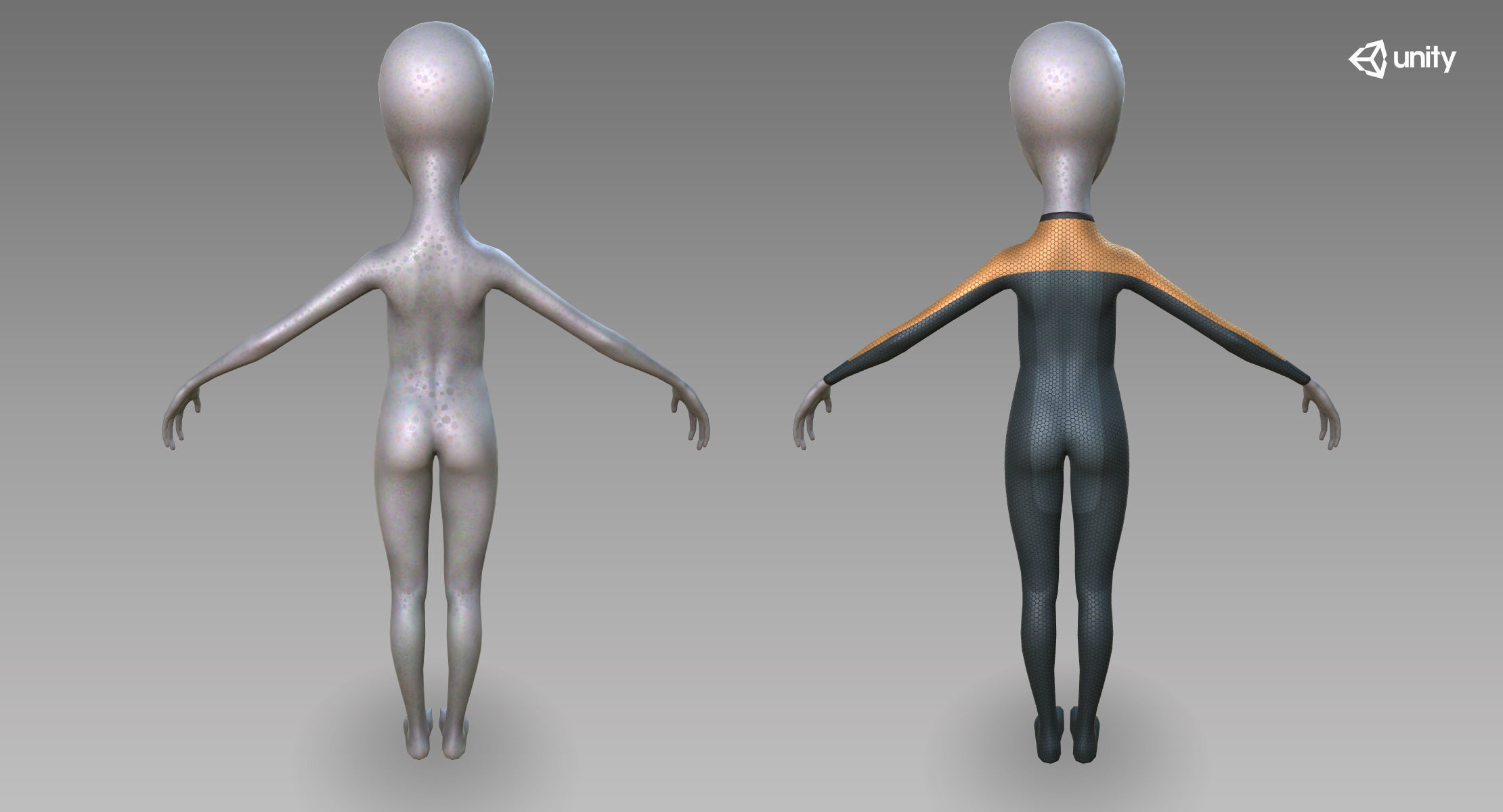 Grey Alien Low-poly 3D model_16