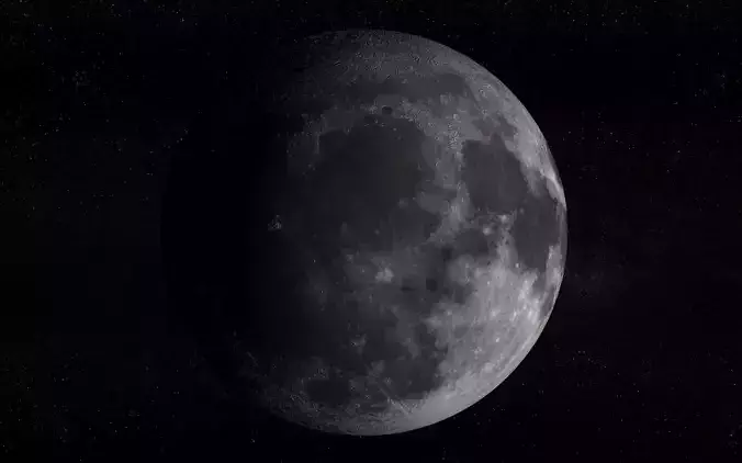 Modelo 3D de la Luna