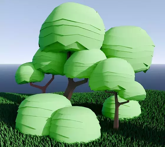tree model pack free VR / AR / low-poly 3D model animated rigged | CGTrader