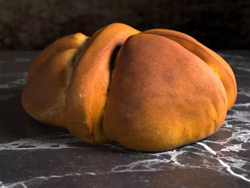 Sweet Easter Bread 3D model_0