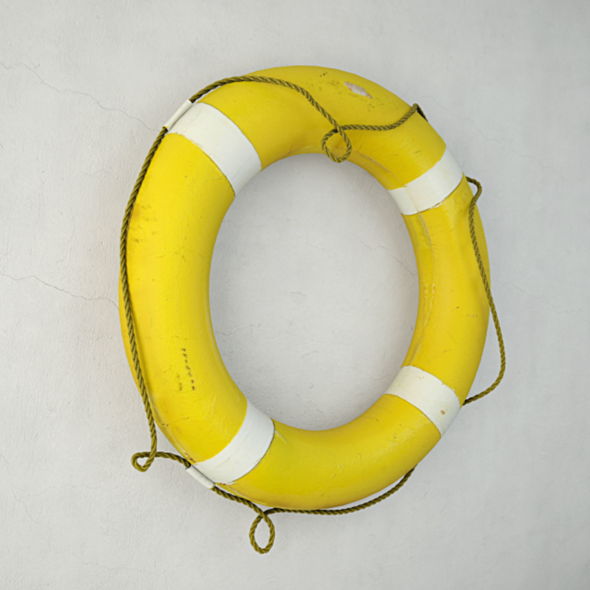 1950s Yellow and White Life Preserver 2 3D model_2
