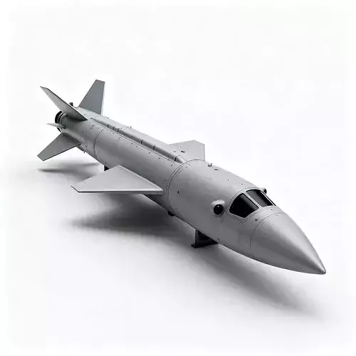 Realistic Tactical Missile 3D Model