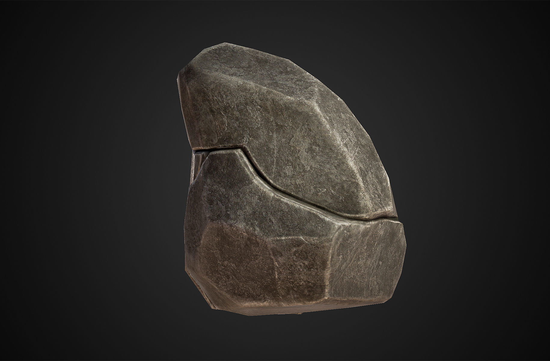 Rock - Menhir Free low-poly 3D model_7