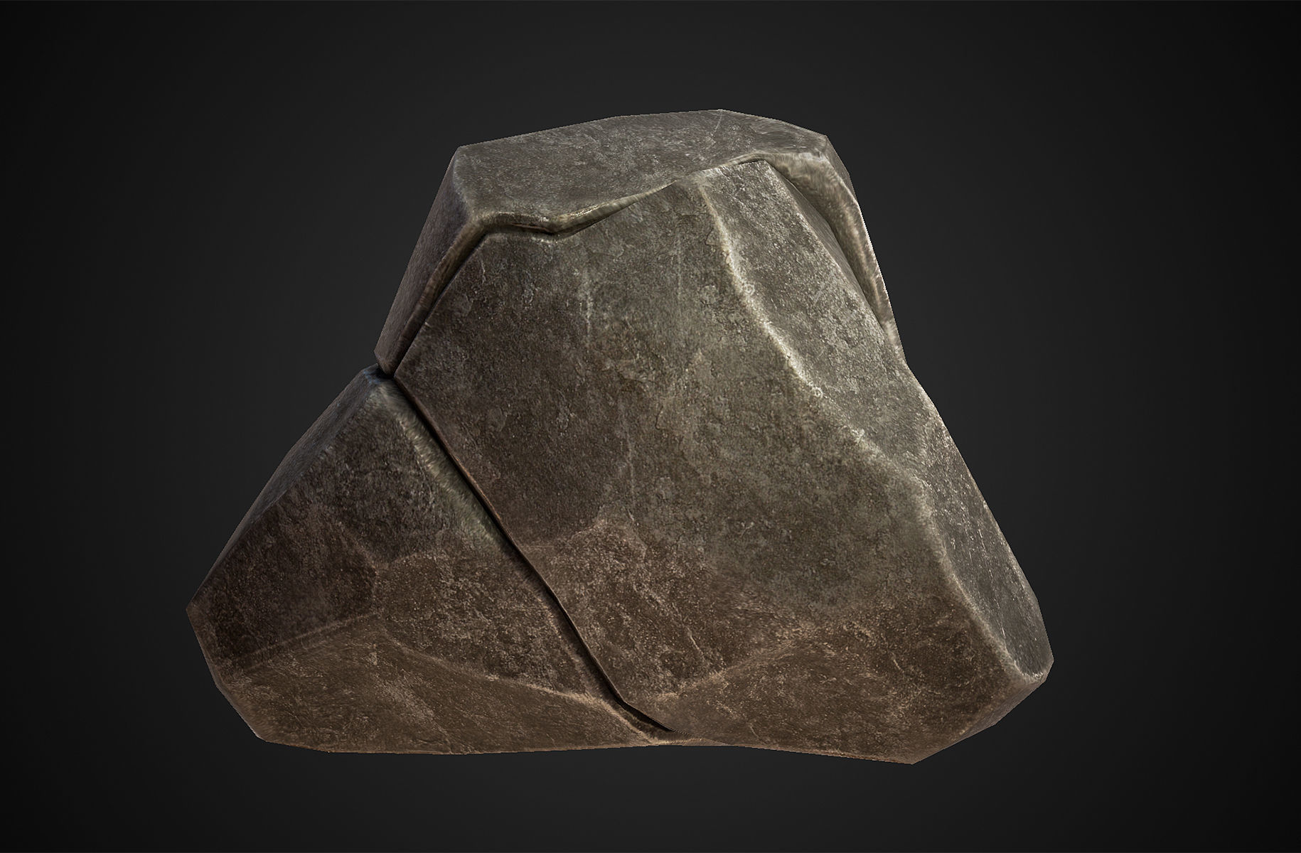 Rock - Menhir Free low-poly 3D model_6