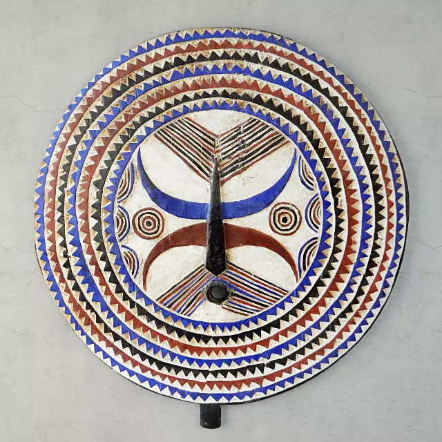 Baule Tribe LG Moon Mask Cote D Ivoire 3D model_0