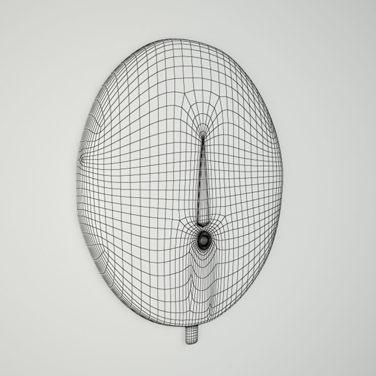 Baule Tribe LG Moon Mask Cote D Ivoire 3D model_3