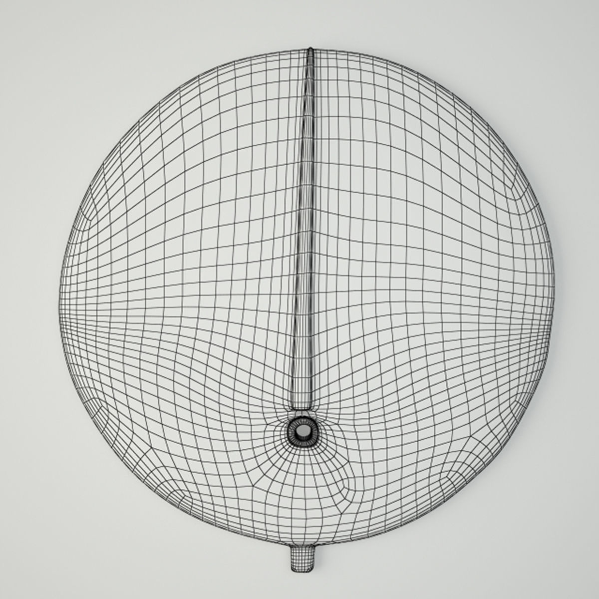 Baule Tribe Moon Mask Cote D Ivoire 3D model_1