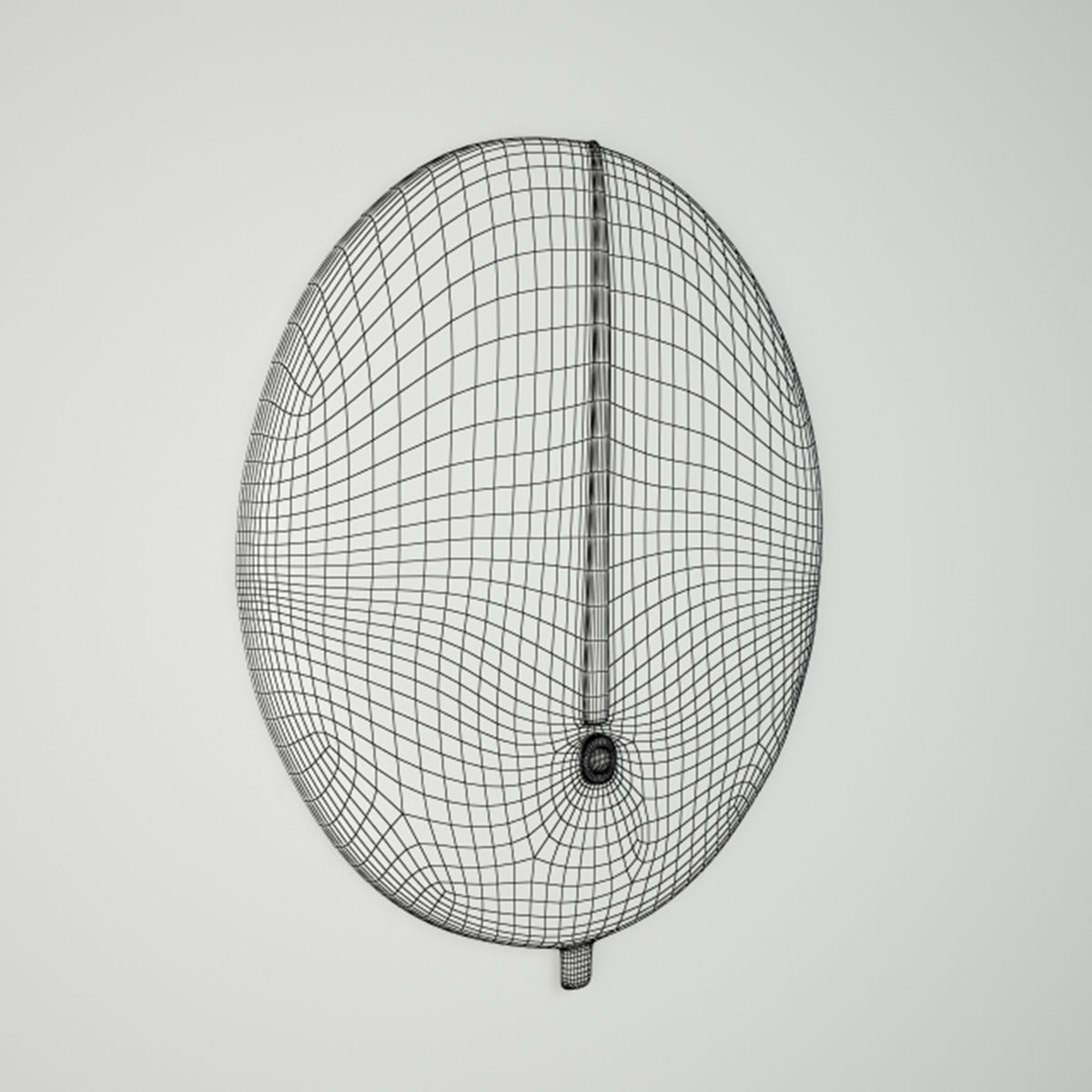 Baule Tribe Moon Mask Cote D Ivoire 3D model_3