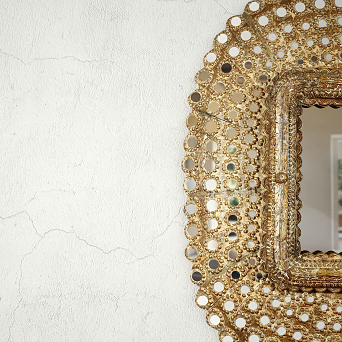 Gilt Wood Moorish Peacock Mirror 3D model_4