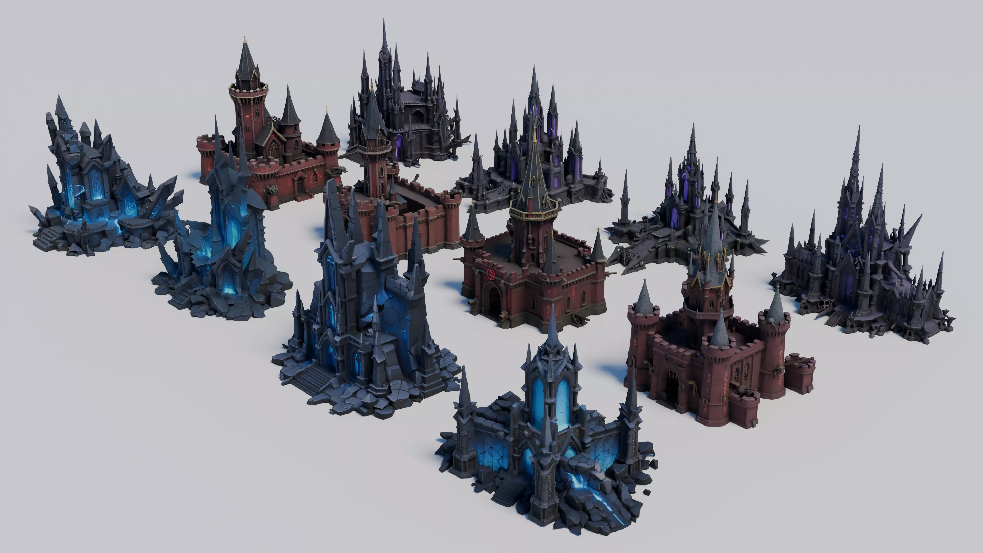Dark Fantasy Castle and Citadel Asset Pack 3D model