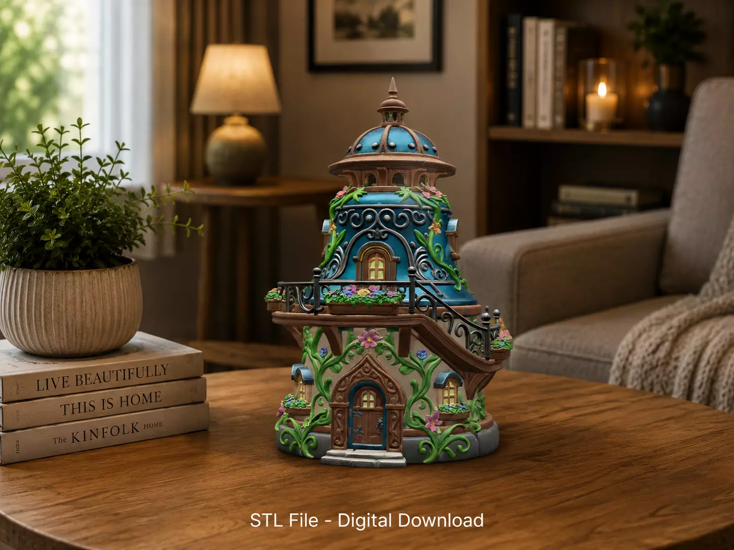 Fantasy Bell Tower House STL File for 3D Print 3D print model