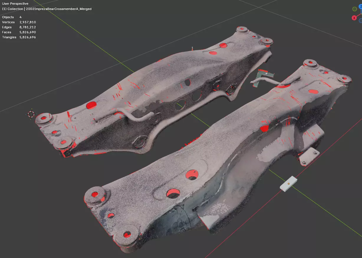 Subaru Impreza Rear Crossmember 20150FE200 2002-2007 Scan 3D model