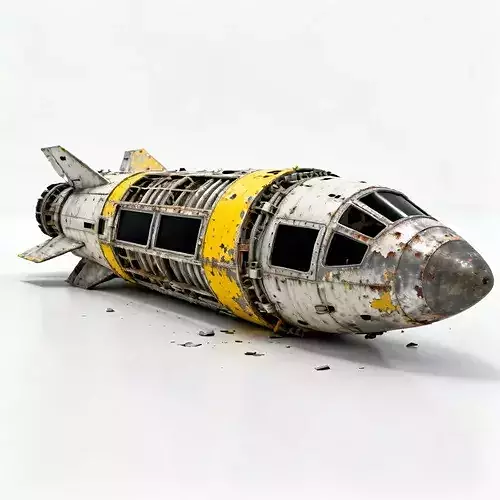 Realistic Crashed Spacecraft 3D Model