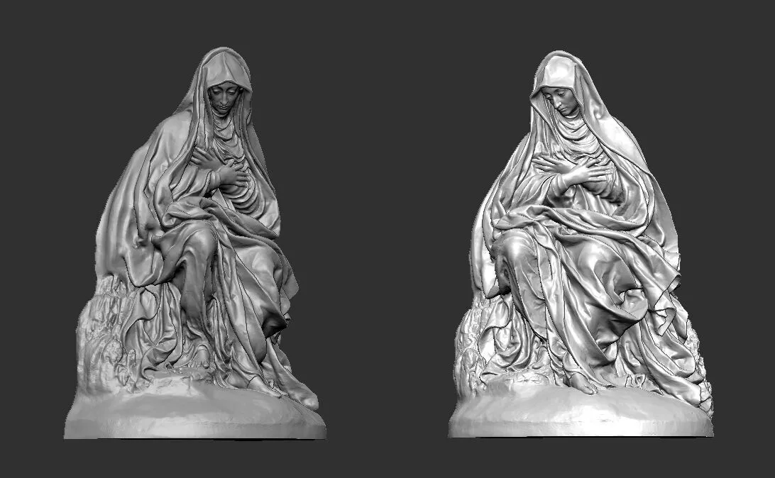 Saint Virgin Mary statue 3D print model