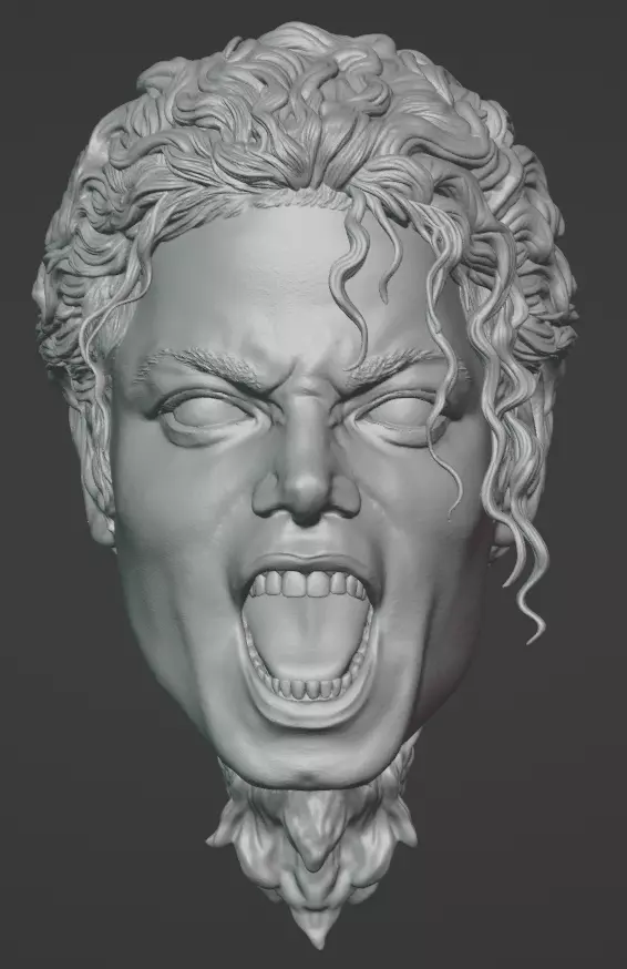 Michael Jackson Singing Head 3D print model