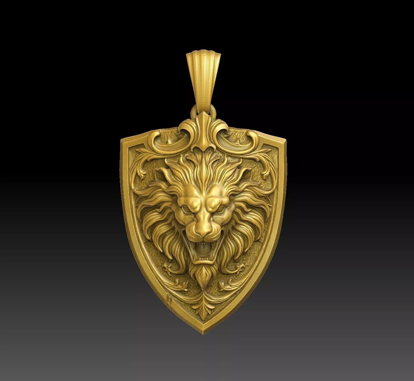 The Eternal Lion - one inch pendant 3D print model
