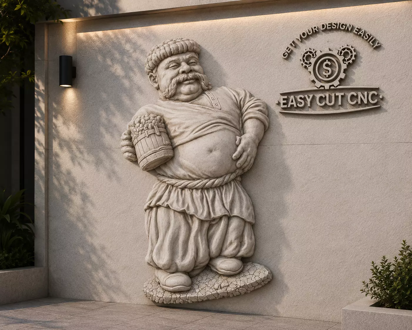 Funny Beer Man 3D Relief STL Model 3D model