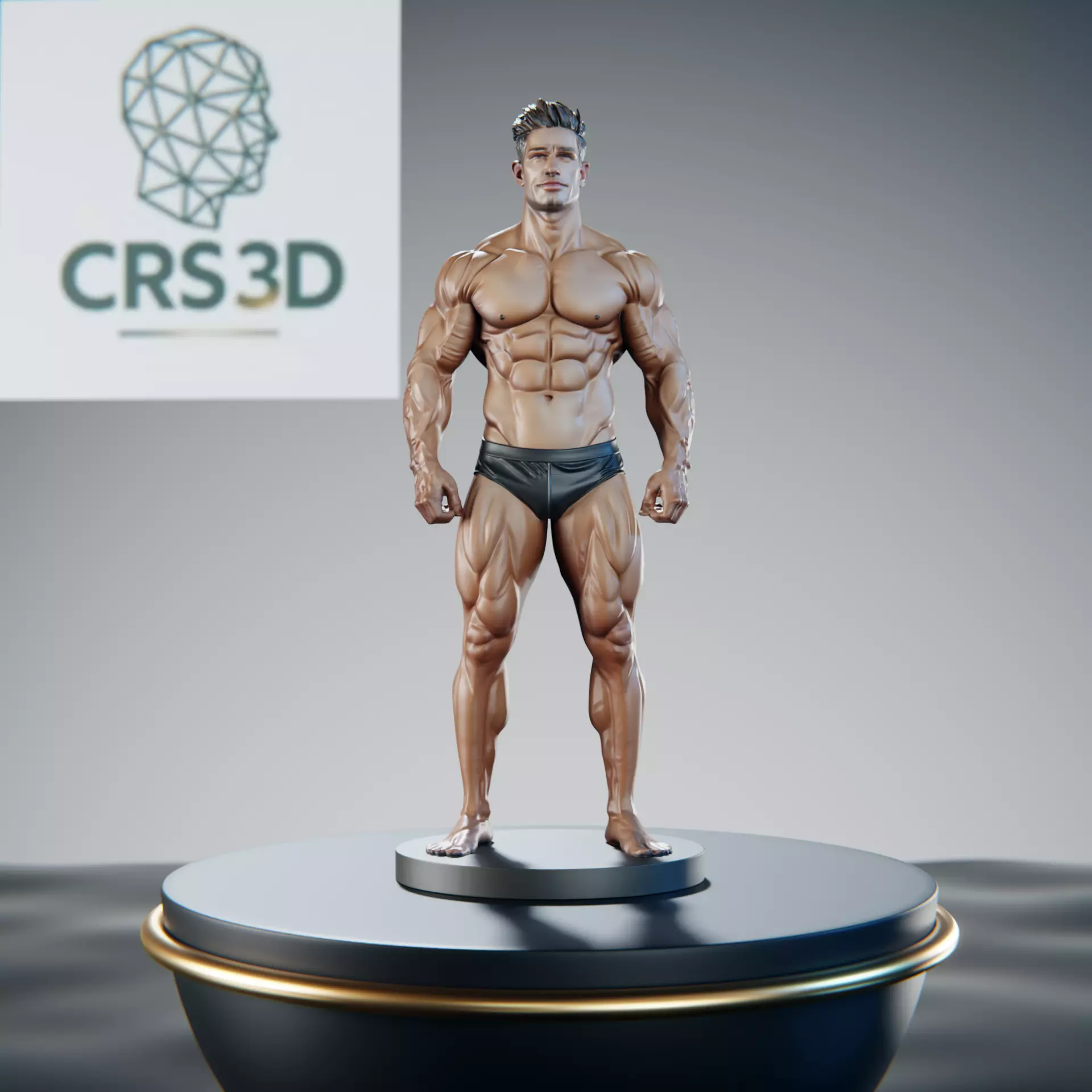 Bodybuilder Full Figure Statue 3D print model