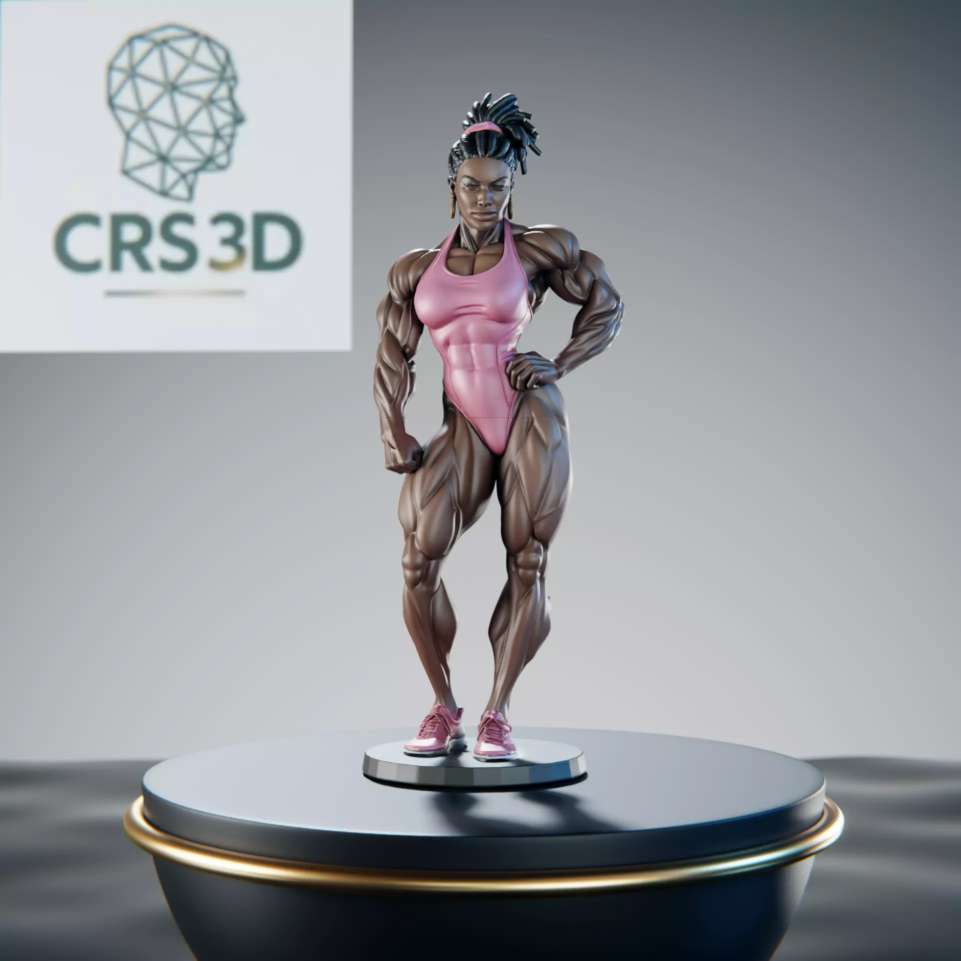 Womens Physique Side Pose 3D print model