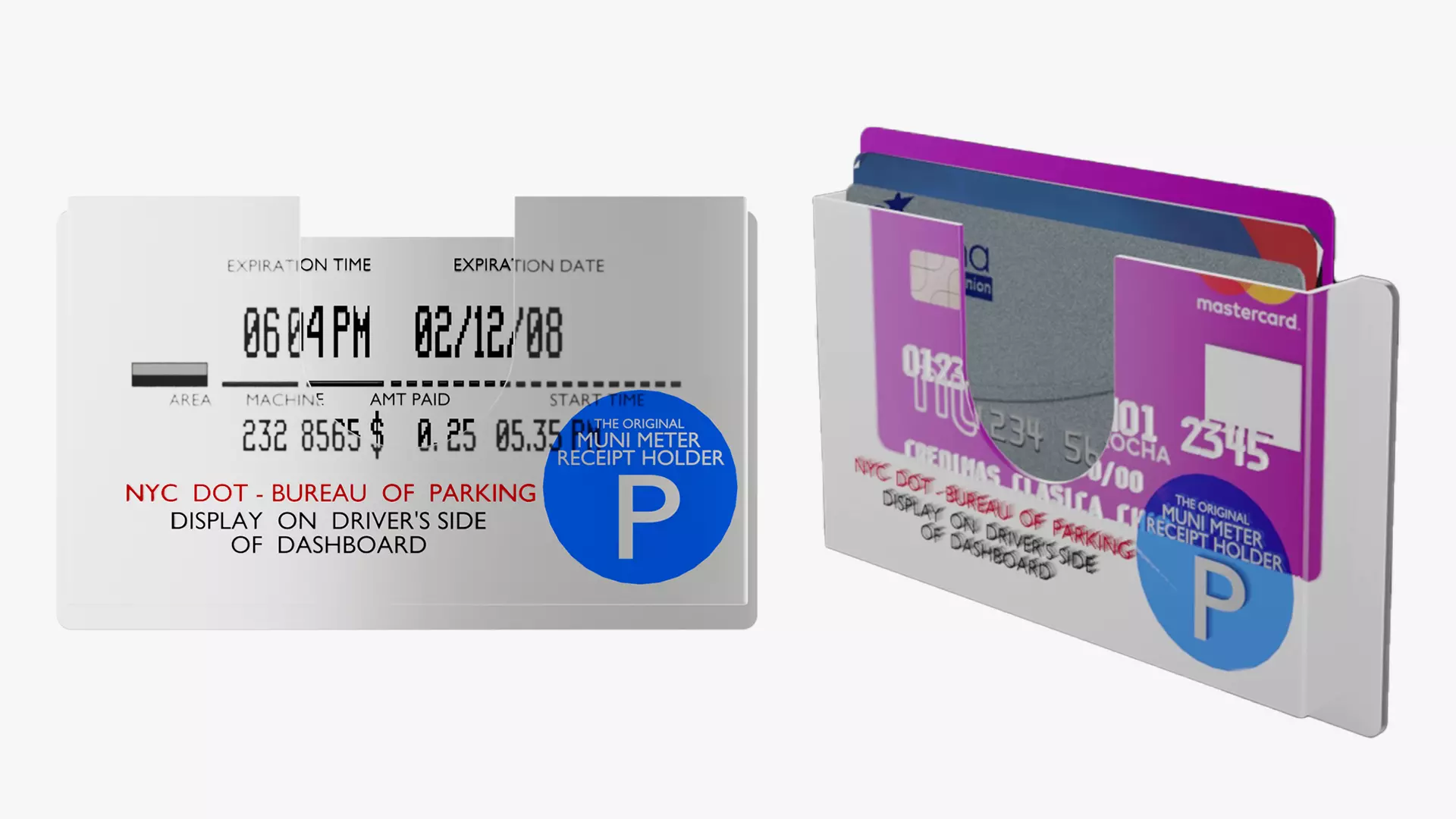 Transparent Plastic Cardholder 3D model