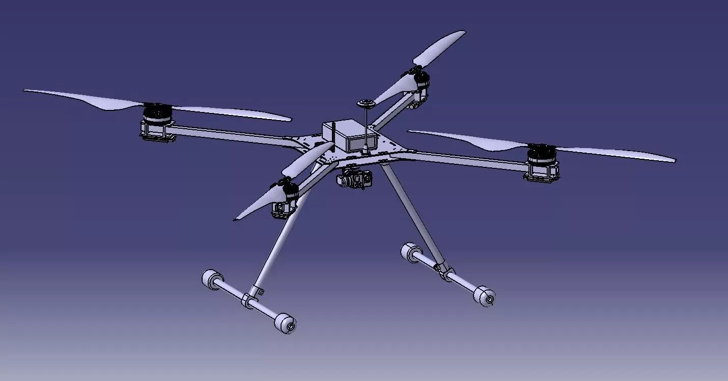 7Kg VTOL UAV 3D print model
