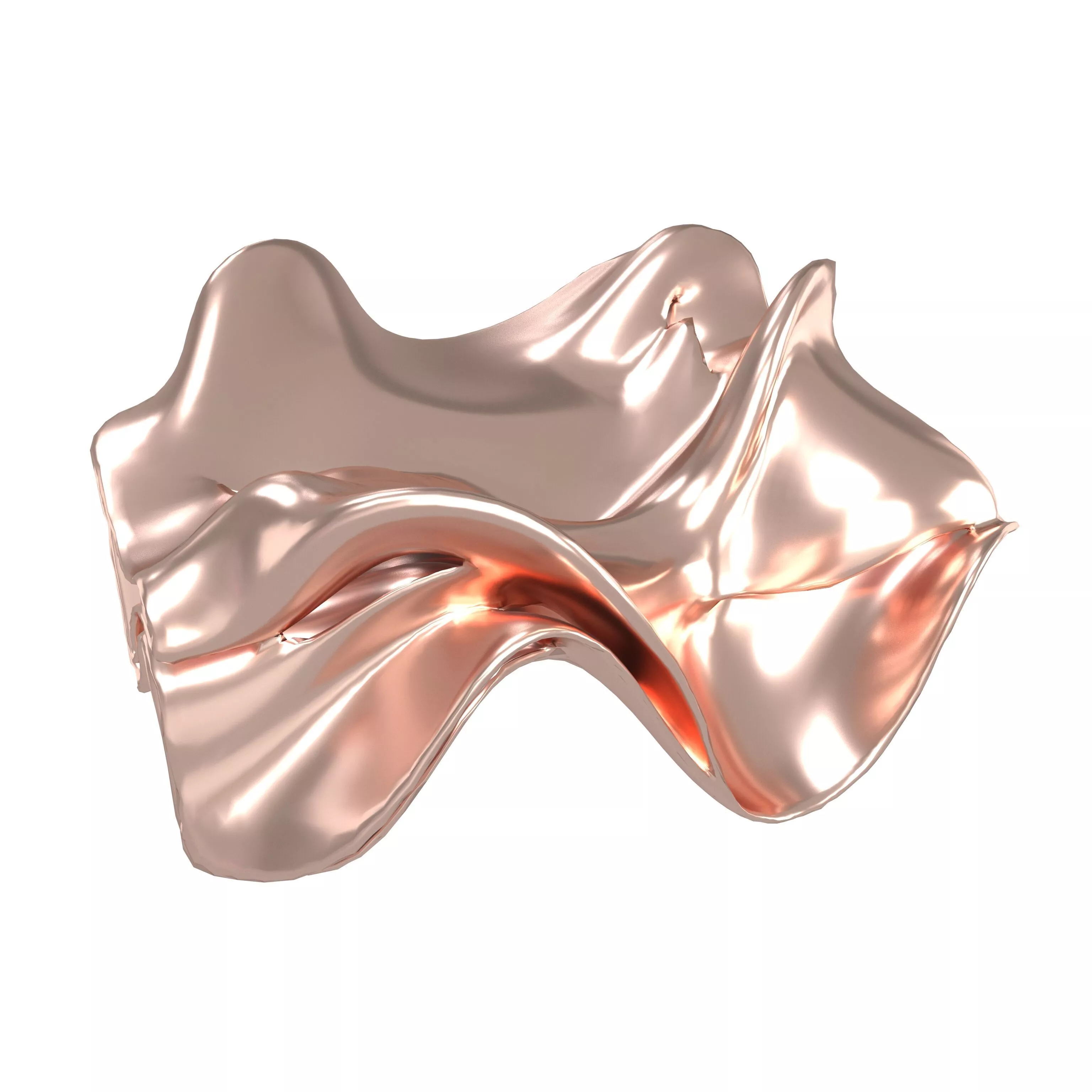 Abstract Flowing Wave Shape v1 003 Low-poly 3D model