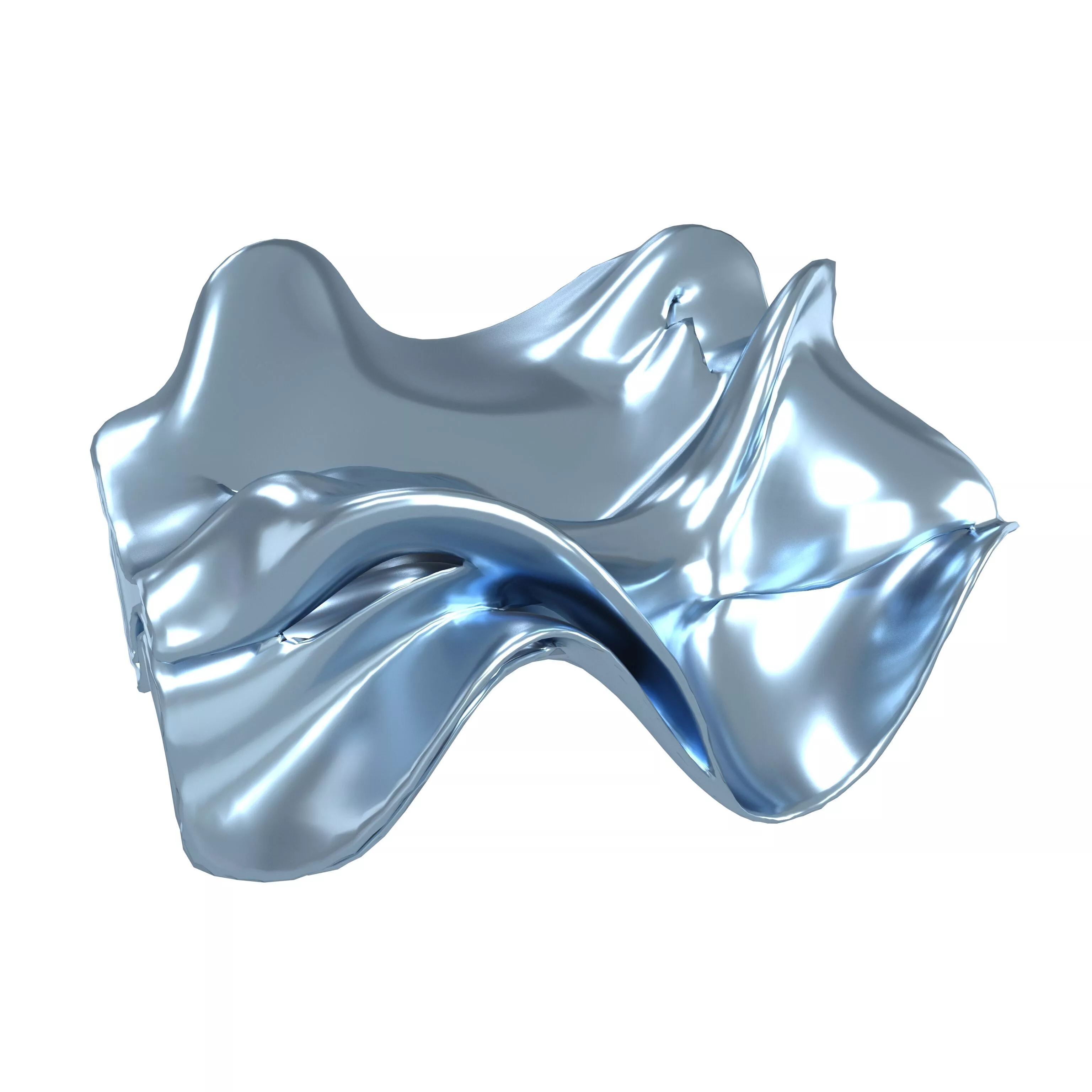 Abstract Flowing Wave Shape v1 004 Low-poly 3D model