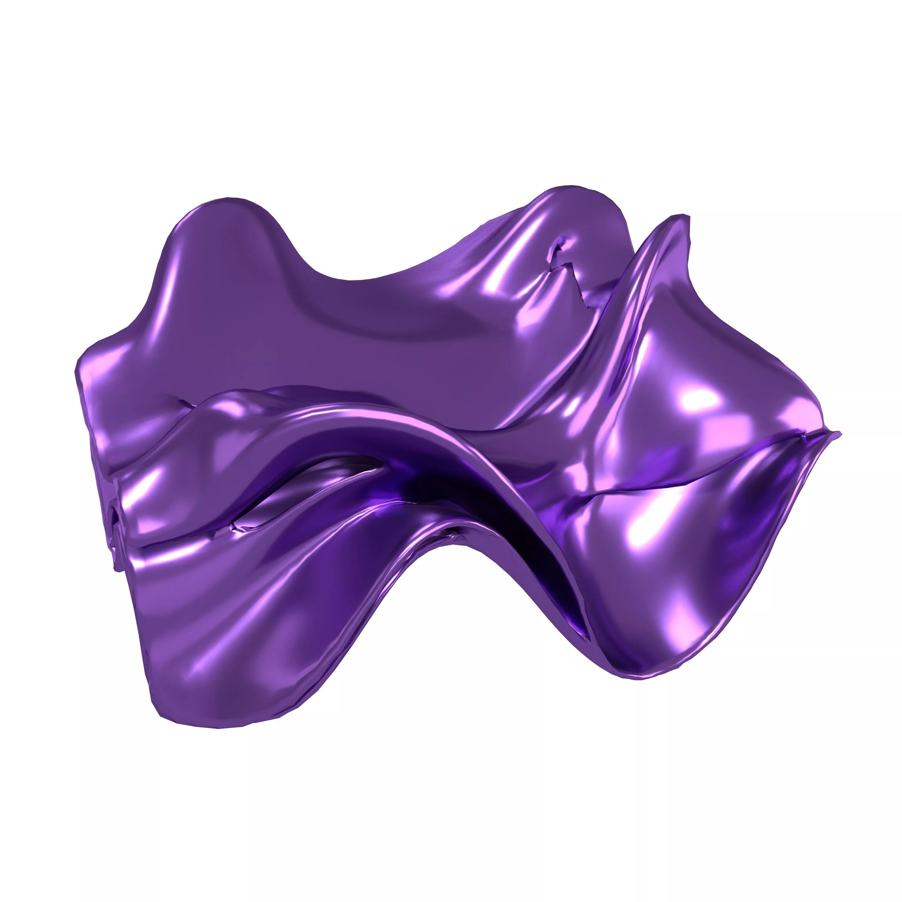 Abstract Flowing Wave Shape v1 005 Low-poly 3D model