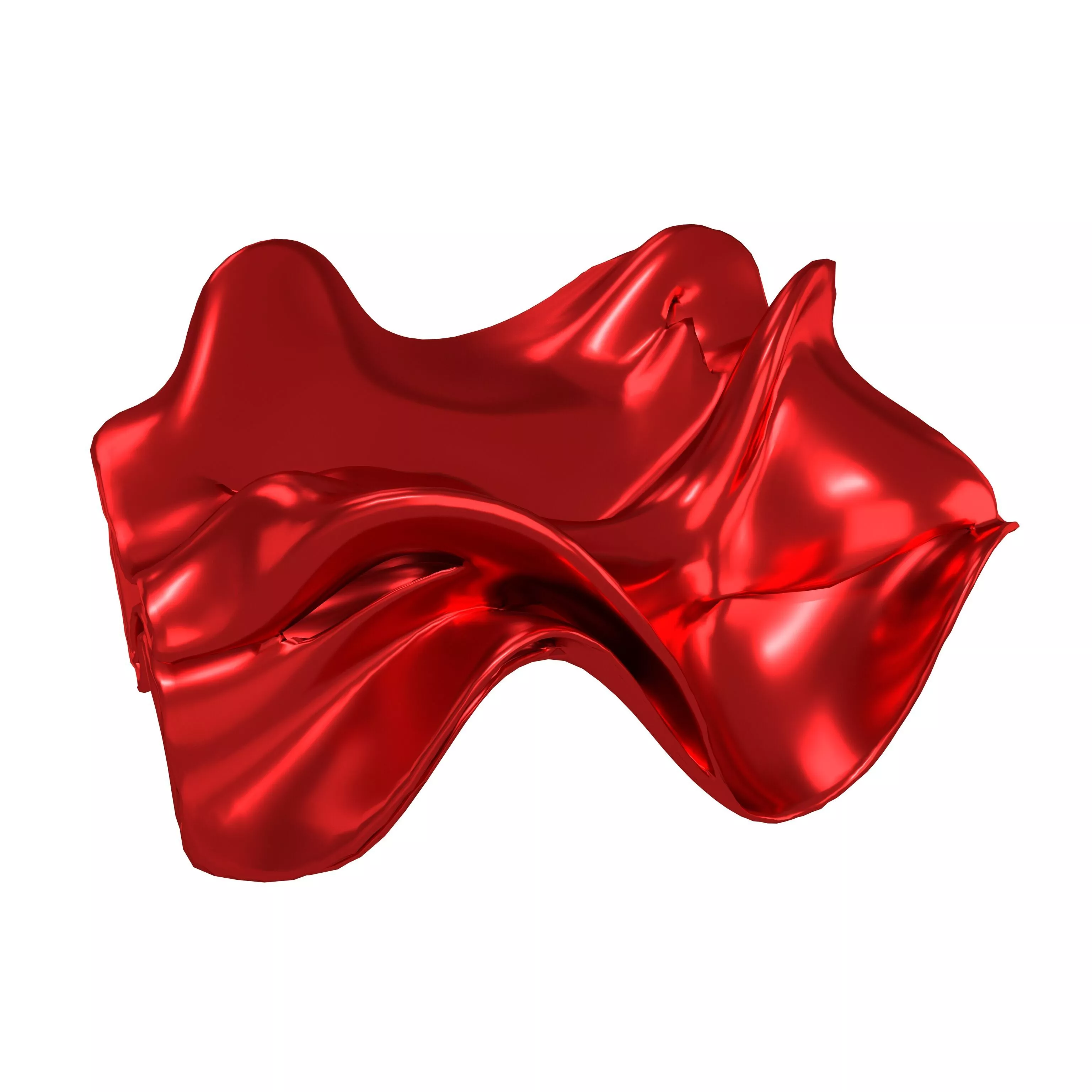Abstract Flowing Wave Shape v1 006 Low-poly 3D model