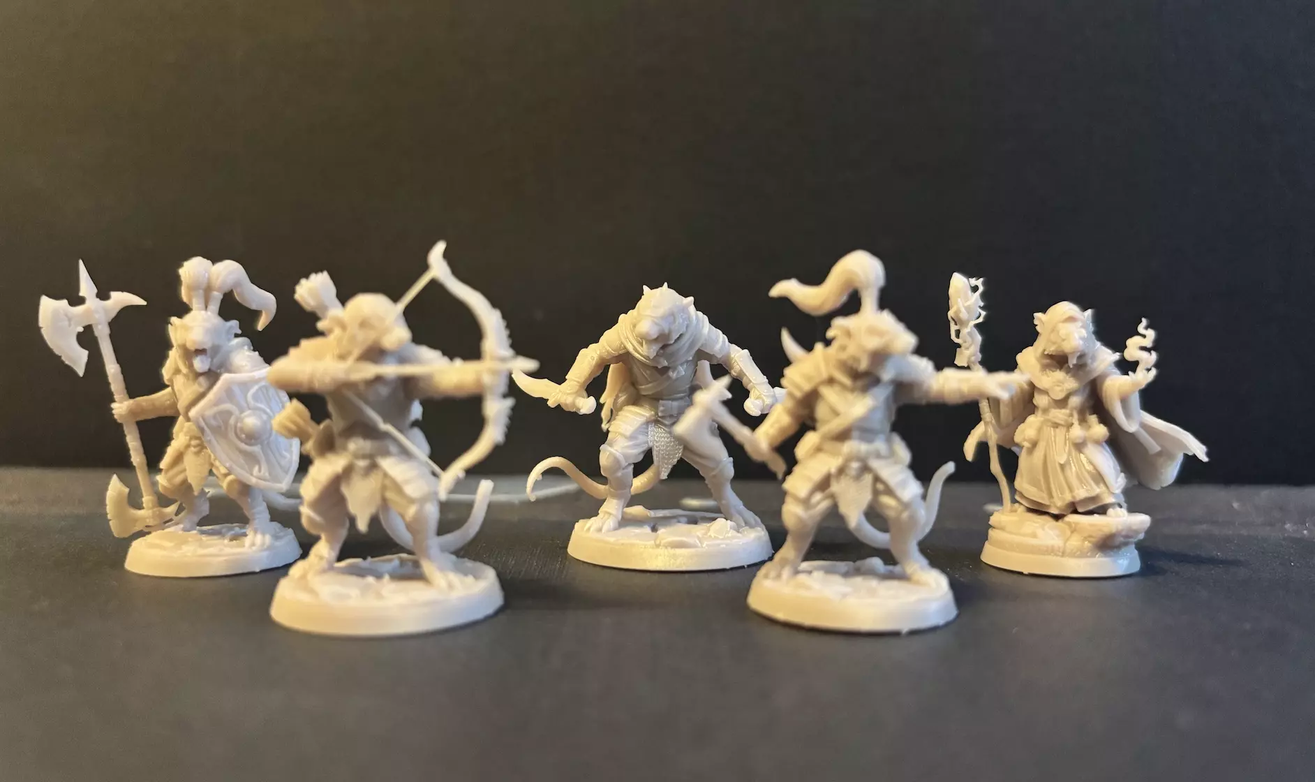 Ratfolk Adventurers Guild RPG Miniatures Presupported 3D print model