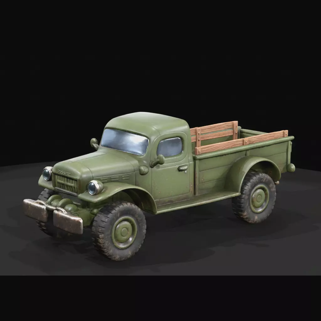 HO Dodge Power Wagon Pickup 1950 Printable STL 3D print model