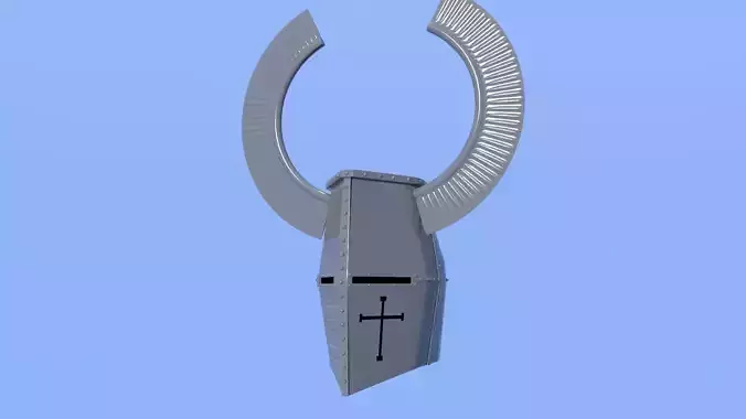Teutonic Knight Helmet Low-poly 3D model