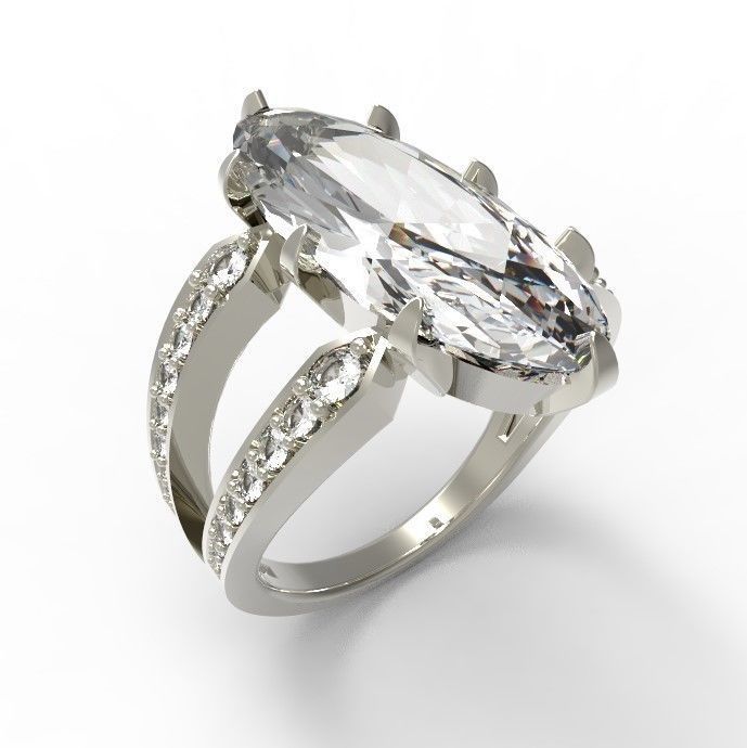 RING OVAL CLEAN ALLURE 3D print model_4