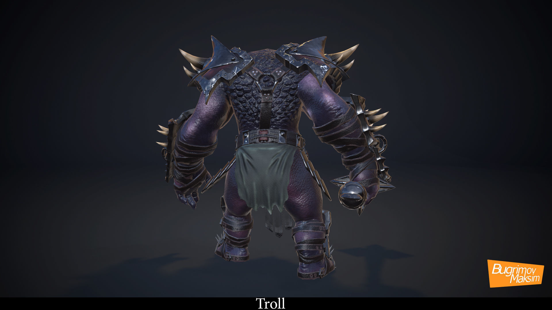 RPG Troll Low-poly 3D model_4