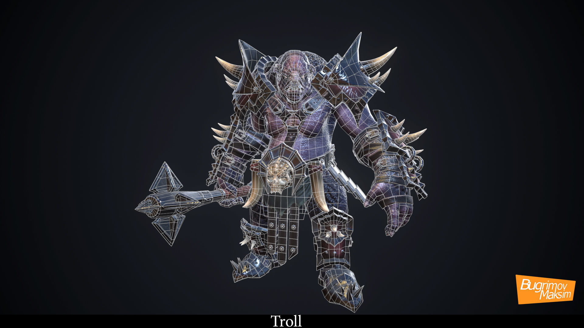 RPG Troll Low-poly 3D model_5
