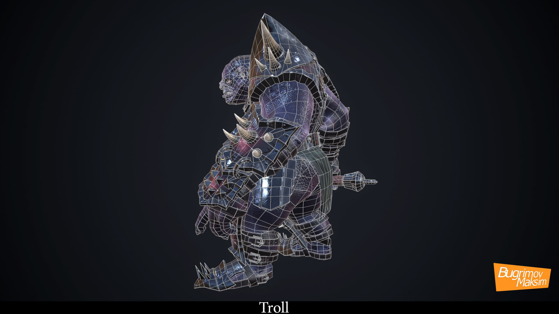 RPG Troll Low-poly 3D model_6