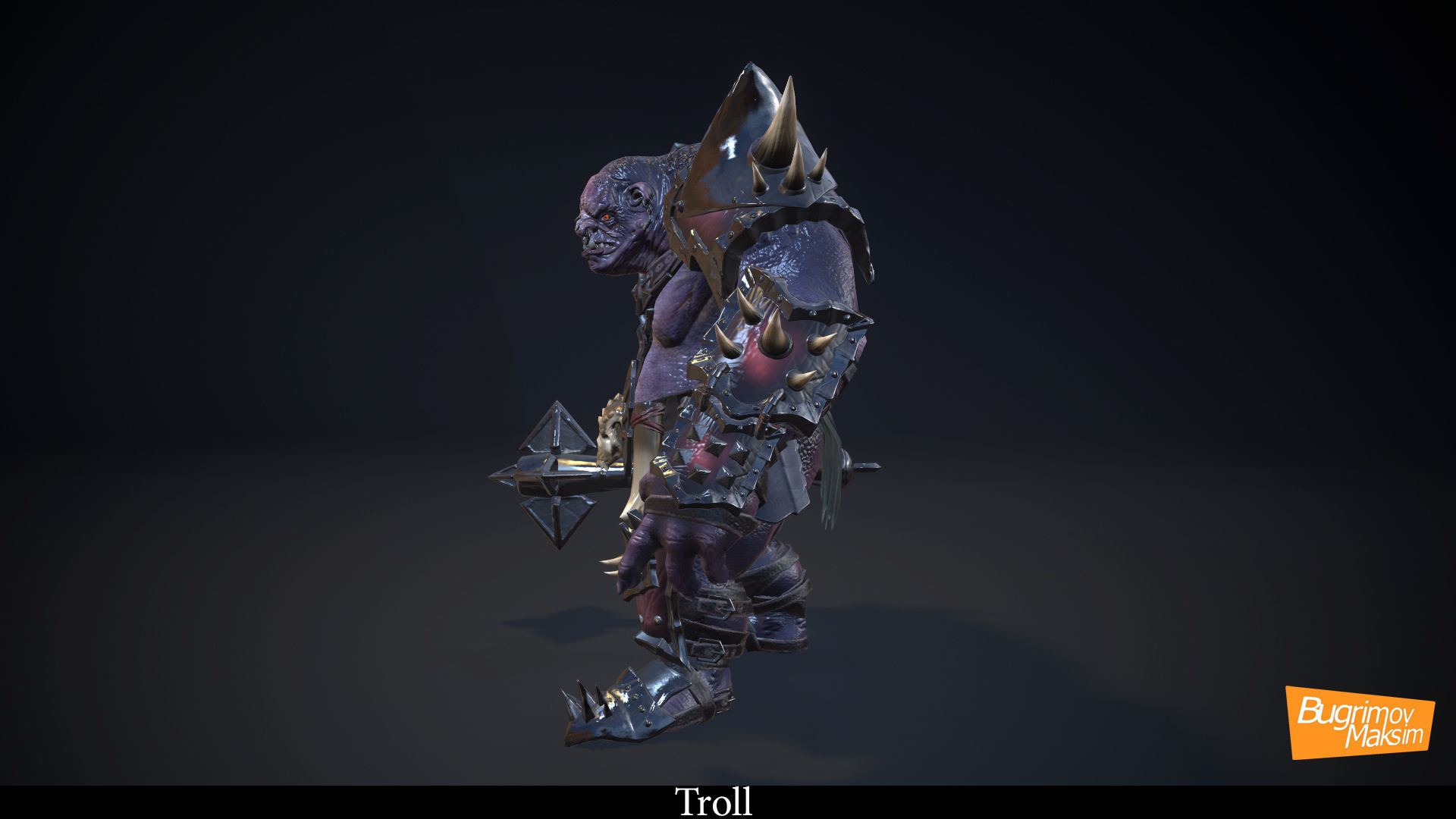 RPG Troll Low-poly 3D model_2