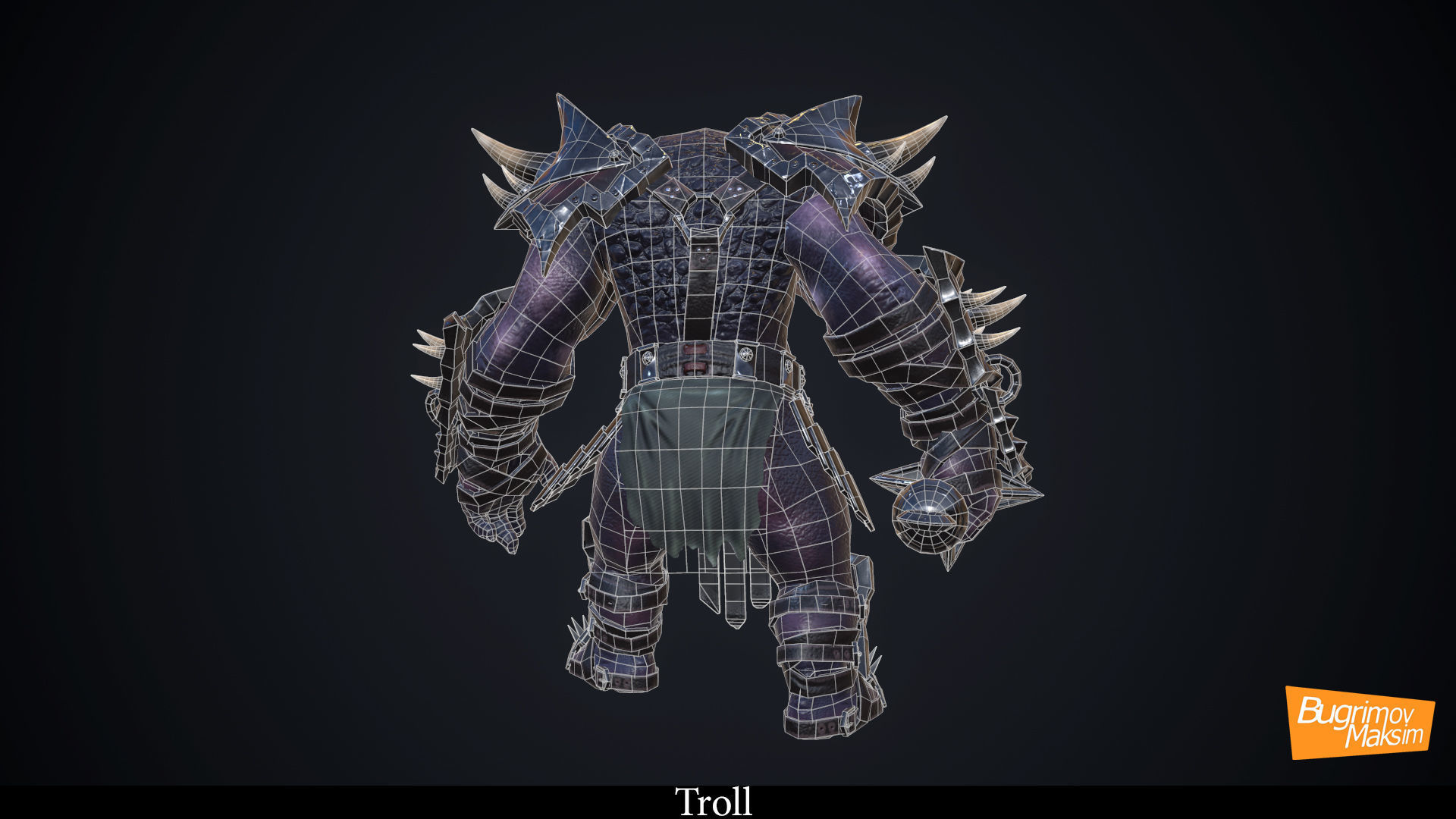 RPG Troll Low-poly 3D model_7