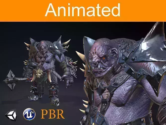 RPG Troll Low-poly 3D model
