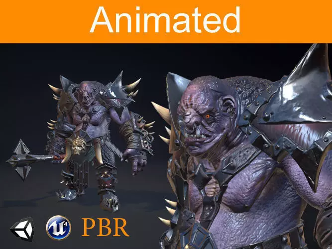 RPG Troll Low-poly 3D model_0