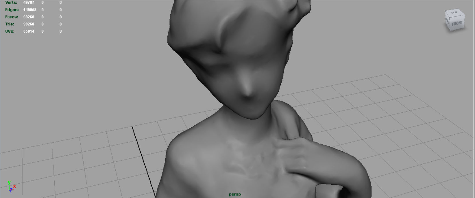 Bride 2 figurine in wedding dress 3D model_22