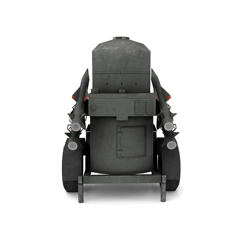 RAPIER Missile Launcher Low-poly 3D model_4