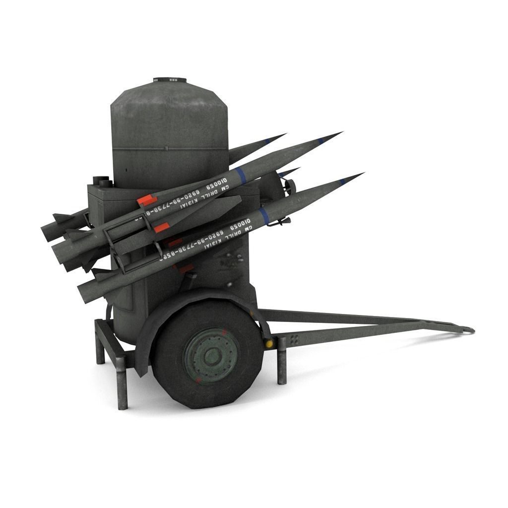 RAPIER Missile Launcher Low-poly 3D model_5