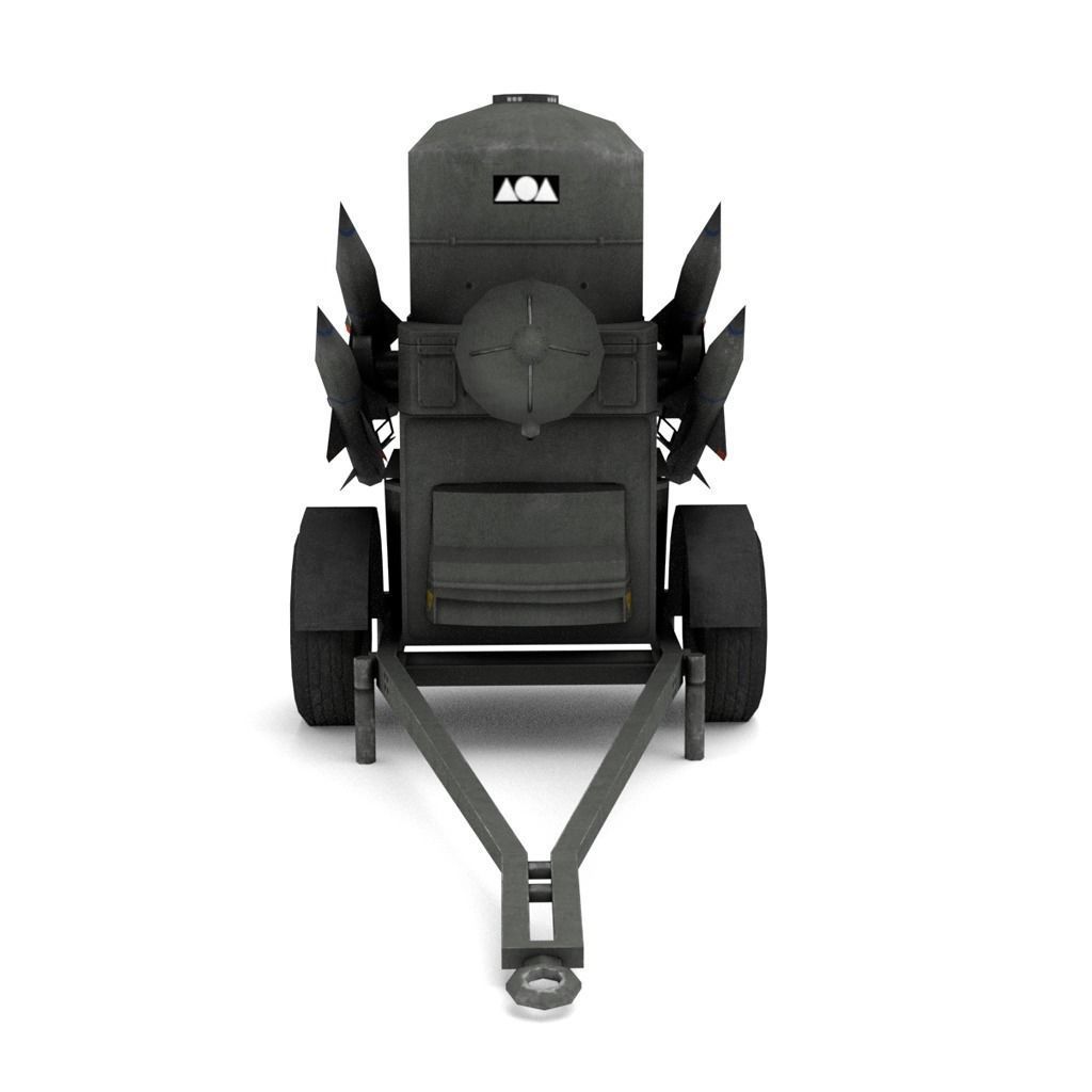 RAPIER Missile Launcher Low-poly 3D model_3