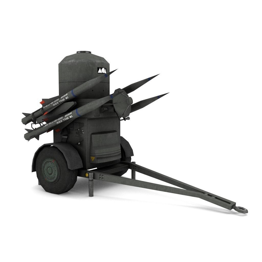 RAPIER Missile Launcher Low-poly 3D model_2