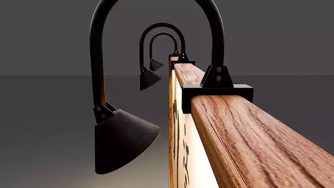 Japanese Sushi sign board 3D model 5